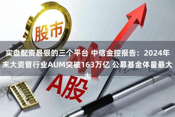 实盘配资最狠的三个平台 中信金控报告：2024年末大资管行业AUM突破163万亿 公募基金体量最大